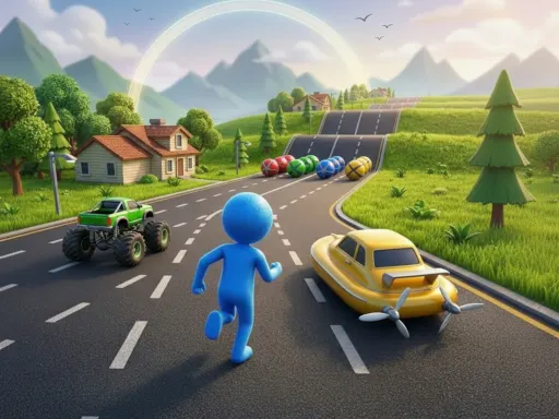 سباق حماسي وتحول الشخصيات في لعبة Morph Racers لتجاوز العقبات