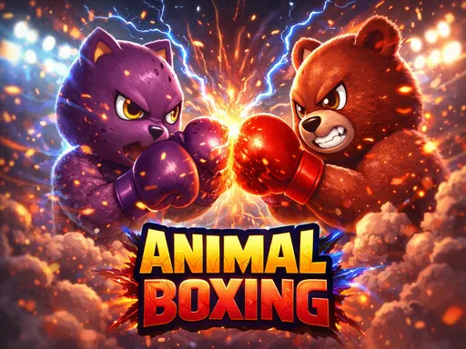 نزال حماسي بين الحيوانات داخل حلبة الملاكمة في لعبة Animal Boxing